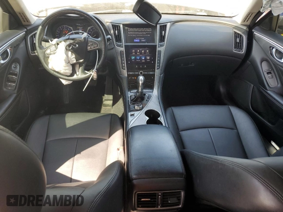 2016 Infiniti Q50 2.0t Premium with VIN JN1CV7AR1GM252284, listed as a Copart auction lot 43807775 with 107,735 mi miles and Salvage Title. Bid and sale history available at carsss.com. Image 8.