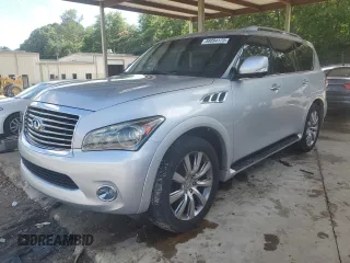 2012 Infiniti QX56 8-passenger with VIN JN8AZ2ND7C9715413, listed as a Copart auction lot 58094175 with 234,877 mi miles and Salvage title. Bid and sale history available at DreamBid. Image 1.