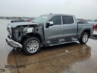 2021 GMC Sierra 1500 Limited SLT with VIN 1GTU9DET2MZ128839, listed as a Copart auction lot 69487384 with 98,081 mi miles and Clean Title. Bid and sale history available at carsss.com. Image 1.