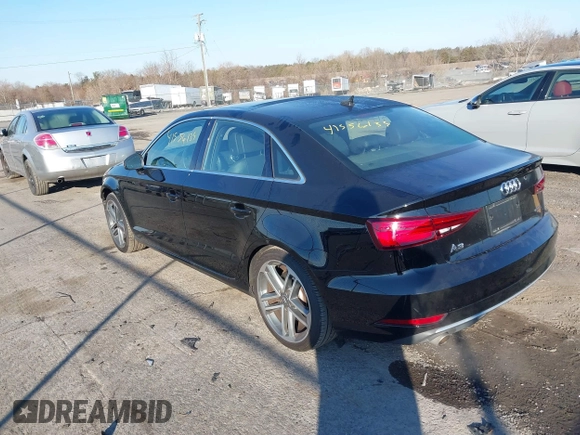 2019 Audi A3 Sedan Premium with VIN WAUBEGFFXK1019177, listed as a IAAI auction lot 41556134 with 98,741 mi miles. Bid and sale history available at carsss.com. Image 3.