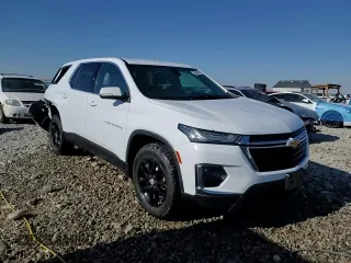 2022 Chevrolet Traverse LS with VIN 1GNEVLKWXNJ107625, listed as a Copart auction lot 42544375 with 46,280 mi miles and Salvage Title. Bid and sale history available at carsss.com. Image 14.