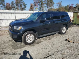 2020 Toyota Sequoia SR5 with VIN 5TDBY5G16LS177599, listed as a Copart auction lot 76245044 with 106,090 mi miles and Salvage Title. Bid and sale history available at carsss.com. Image 1.