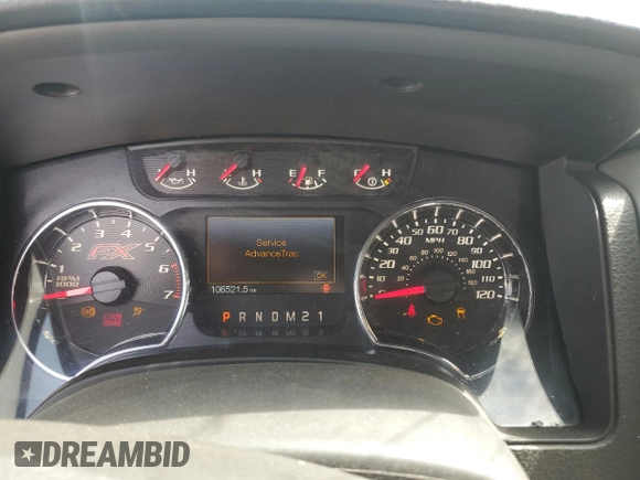 2014 Ford F-150 XL with VIN 1FTFX1EF3EKE62203, listed as a Copart auction lot 57868375 with 106,521 mi miles and Clean title. Bid and sale history available at DreamBid. Image 9.