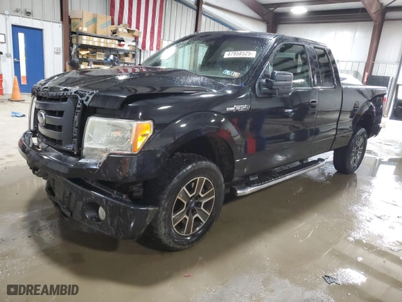 2010 Ford F-150 XL with VIN 1FTEX1E89AFC76858, listed as a Copart auction lot 47958525 with 194,509 mi miles and Salvage Title. Bid and sale history available at carsss.com. Image 1.