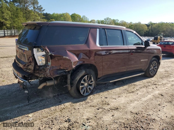 2022 Chevrolet Suburban LT with VIN 1GNSKCKD3NR116646, listed as a Copart auction lot 52483305 with 67,110 mi miles and Salvage Title. Bid and sale history available at carsss.com. Image 3.