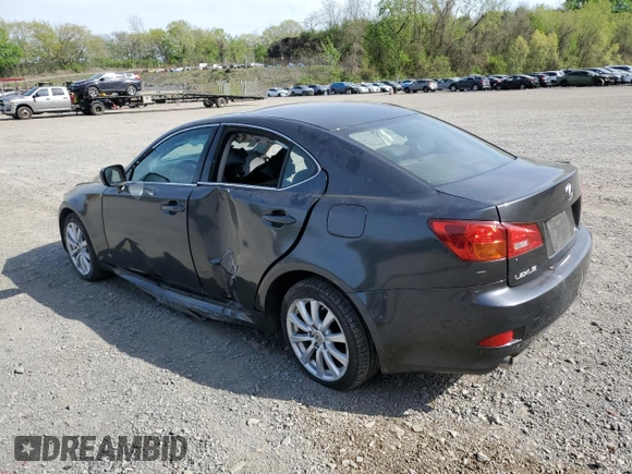 2006 Lexus IS 250 with VIN JTHCK262365003268, listed as a Copart auction lot 55077595 with 194,699 mi miles and Clean Title. Bid and sale history available at DreamBid. Image 2.