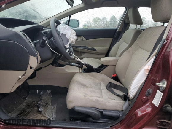 2014 Honda Civic Sedan LX with VIN 19XFB2F55EE041130, listed as a Copart auction lot 52860145 with 97,244 mi miles and Salvage Title. Bid and sale history available at carsss.com. Image 7.