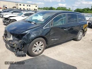 2015 Honda Odyssey EX z VIN 5FNRL5H48FB512098, wystawiony jako Copart lot #55803355 z przebiegiem Nie podano mil oraz Czysty tytuł • Clean title. Historia ofert i sprzedaży dostępna na DreamBid. Obrazek 1.