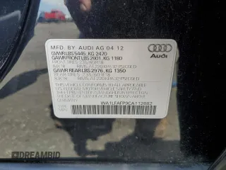 2012 Audi Q5 Premium Plus with VIN WA1LFAFP9CA112682, listed as a Copart auction lot 60702555 with 119,214 mi miles and Salvage title. Bid and sale history available at DreamBid. Image 15.