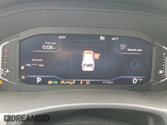 2020 Volkswagen Atlas SEL with VIN 1V2MC2CA9LC206962, listed as a Copart auction lot 51628335 with 47,166 mi miles and Salvage title. Bid and sale history available at DreamBid. Image 9.