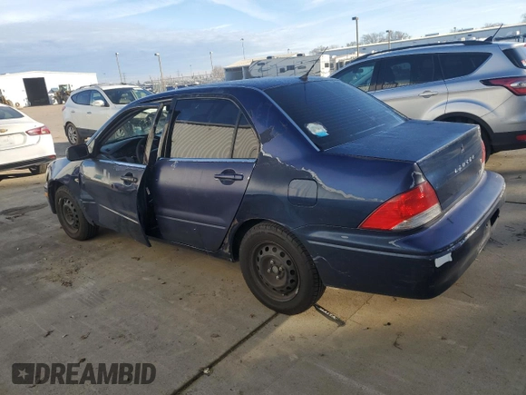 2003 Mitsubishi Lancer ES with VIN JA3AJ26E03U008353, listed as a Copart auction lot 87228824 with 209,255 mi miles and Salvage Title. Bid and sale history available at carsss.com. Image 2.