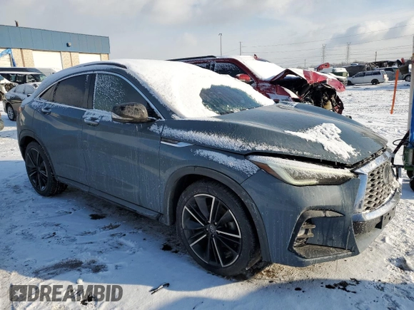 2022 Infiniti QX55 Sensory with VIN 3PCAJ5L35NF100575, listed as a Copart auction lot 88796385 with 18,122 mi miles and Clean title. Bid and sale history available at DreamBid. Image 4.