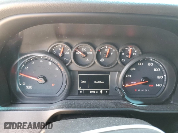 2020 Chevrolet Silverado 1500 Custom with VIN 3GCPWBEF5LG107096, listed as a Copart auction lot 52941095 with 61,415 mi miles and Salvage Title. Bid and sale history available at DreamBid. Image 9.