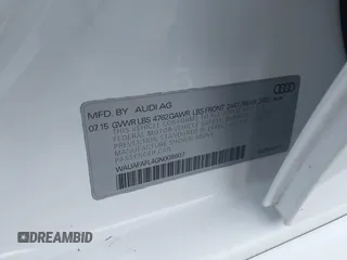 2016 Audi A4 Premium z VIN WAUAFAFL4GN008607, wystawiony jako IAAI lot #42289079 z przebiegiem Nie podano mil oraz . Historia ofert i sprzedaży dostępna na DreamBid. Obrazek 9.