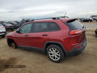 2016 Jeep Cherokee Sport with VIN 1C4PJLAS5GW217550, listed as a Copart auction lot 59204825 with 127,959 mi miles and Salvage title. Bid and sale history available at DreamBid. Image 2.