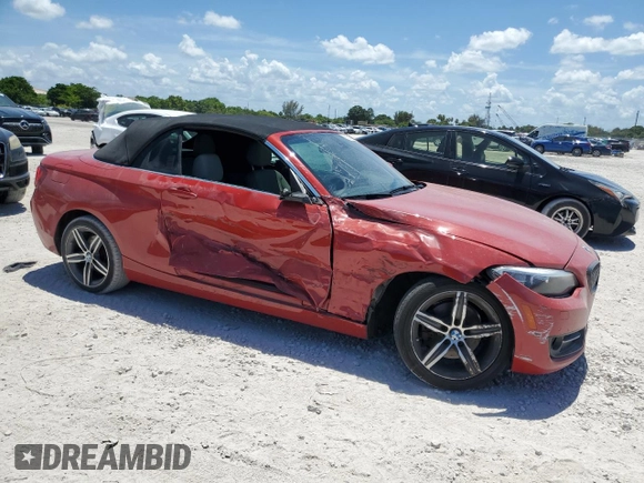 2017 BMW 2 Series 230i with VIN WBA2K9C52HV647199, listed as a Copart auction lot 61074605 with 53,876 mi miles and Salvage title. Bid and sale history available at DreamBid. Image 4.