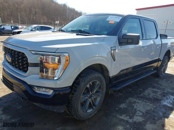 2023 Ford F-150 XL with VIN 1FTFW1E57PKE92608, listed as a IAAI auction lot 41679838 with 21,349 mi miles. Bid and sale history available at carsss.com. Image 23.