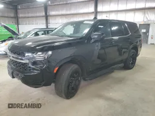 2021 Chevrolet Tahoe Commercial with VIN 1GNSKLED3MR260756, listed as a Copart auction lot 64345674 with 52,406 mi miles and Salvage title. Bid and sale history available at DreamBid. Image 1.