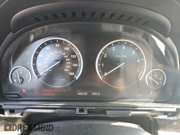 2013 BMW 6 Series 640i with VIN WBA6A0C58DDZ03250, listed as a Copart auction lot 52081974 with 146,345 mi miles and Salvage Title. Bid and sale history available at DreamBid. Image 9.