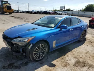 2019 Kia Stinger Premium with VIN KNAE25LA7K6055592, listed as a Copart auction lot 67082544 with 111,605 mi miles and Salvage Title. Bid and sale history available at carsss.com. Image 1.