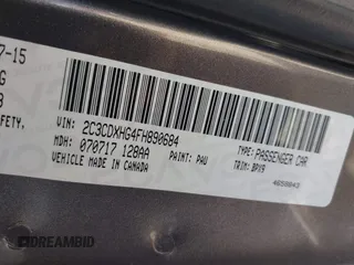 2015 Dodge Charger SXT with VIN 2C3CDXHG4FH890684, listed as a IAAI auction lot 41896958 with 118,140 mi miles and . Bid and sale history available at DreamBid. Image 9.
