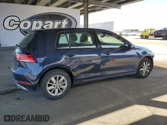 2018 Volkswagen Golf S z VIN 3VWG17AU9JM282205, wystawiony jako Copart lot #53161485 z przebiegiem 51 449 mil mil oraz Szkoda całkowita • Salvage title. Historia ofert i sprzedaży dostępna na DreamBid. Obrazek 3.
