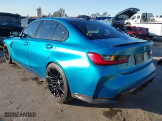 2024 BMW M3 Competition with VIN WBS33AY09RFS01302, listed as a IAAI auction lot 41307327 with 15,450 mi miles. Bid and sale history available at carsss.com. Image 3.