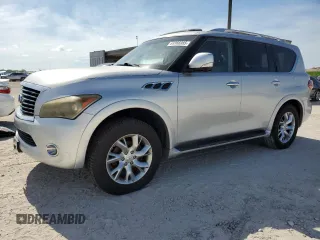 2011 Infiniti QX56 7-passenger with VIN JN8AZ2NE8B9005637, listed as a Copart auction lot 65966985 with 70,548 mi miles and Clean title. Bid and sale history available at DreamBid. Image 1.