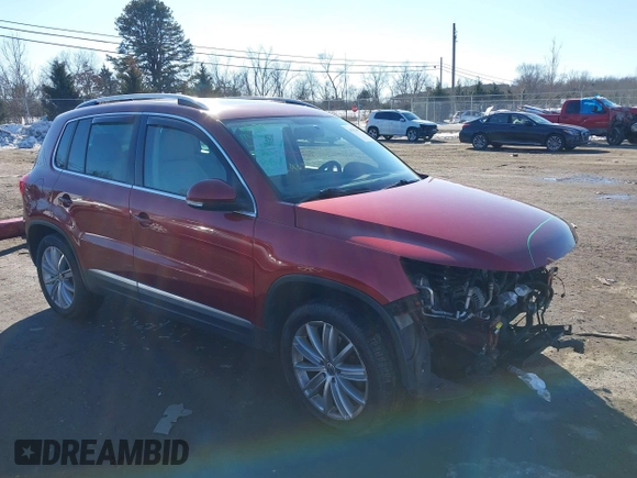 2012 Volkswagen Tiguan S with VIN WVGBV7AX2CW078629, listed as a IAAI auction lot 41332445 with 94,239 mi miles and . Bid and sale history available at DreamBid. Image 1.
