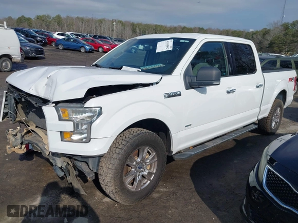 2016 Ford F-150 XLT with VIN 1FTFW1EG9GFC01505, listed as a IAAI auction lot 41534892 with 156,150 mi miles. Bid and sale history available at carsss.com. Image 2.