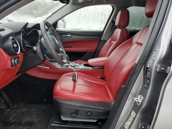 2021 Alfa Romeo Stelvio Ti with VIN ZASPAKBN9M7D20776, listed as a Copart auction lot 43731165 with 63,995 mi miles and Salvage Title. Bid and sale history available at carsss.com. Image 7.