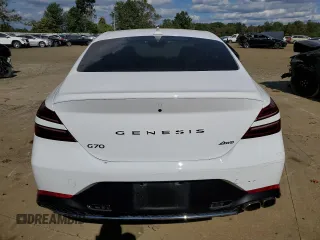 2022 Genesis G70 2.0T with VIN KMTG34TA2NU097012, listed as a Copart auction lot 72409144 with 56,103 mi miles and Salvage Title. Bid and sale history available at carsss.com. Image 6.
