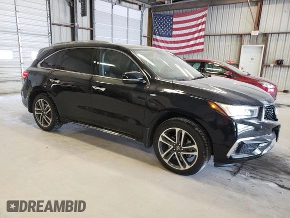 2017 Acura MDX Sport Hybrid w/Advance Pkg with VIN 5FRYD7H76HB000677, listed as a Copart auction lot 70718164 with 51,724 mi miles and Salvage Title. Bid and sale history available at carsss.com. Image 4.