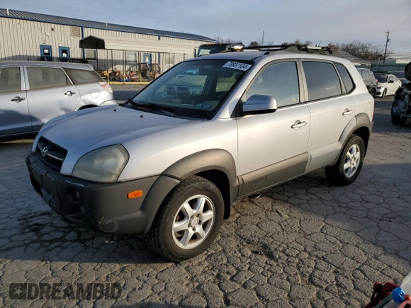 2005 Hyundai Tucson GLS with VIN KM8JN72DX5U166794, listed as a Copart auction lot 78937104 with 154,505 mi miles and Clean Title. Bid and sale history available at carsss.com. Image 1.