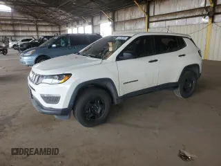 2019 Jeep Compass Sport with VIN 3C4NJCAB9KT613809, listed as a Copart auction lot 55536295 with 110,625 mi miles and Salvage title. Bid and sale history available at DreamBid. Image 1.