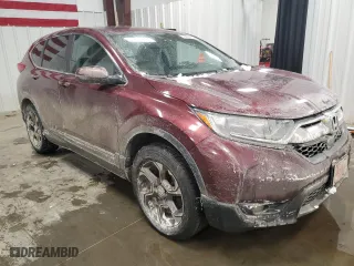 2019 Honda CR-V EX-L with VIN 2HKRW2H83KH657442, listed as a Copart auction lot 45882405 with 54,931 mi miles and Salvage Title. Bid and sale history available at carsss.com. Image 4.