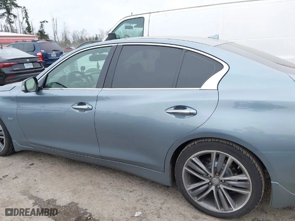 2017 Infiniti Q50 3.0t Premium with VIN JN1EV7AP1HM743432, listed as a IAAI auction lot 41777874 with 94,354 mi miles. Bid and sale history available at carsss.com. Image 14.
