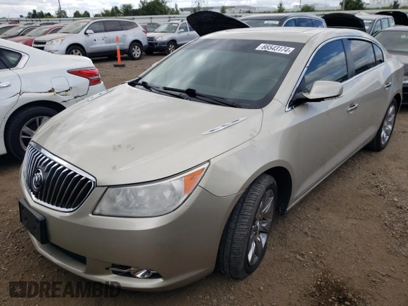 2013 Buick LaCrosse Premium 1 with VIN 1G4GF5E38DF157268, listed as a Copart auction lot 66543174 with 137,997 mi miles and Salvage title. Bid and sale history available at DreamBid. Image 1.