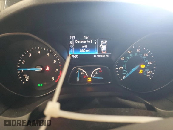 2014 Ford Focus Titanium with VIN 1FADP3N2XEL131392, listed as a Copart auction lot 61665025 with 105,597 mi miles and Salvage title. Bid and sale history available at DreamBid. Image 9.
