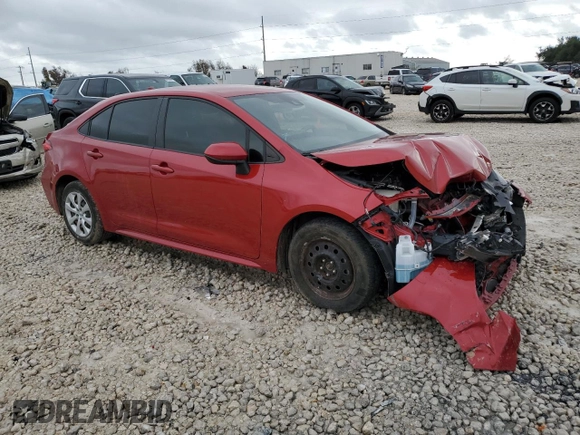 2021 Toyota Corolla LE with VIN JTDEPMAE8MJ124374, listed as a Copart auction lot 85019474 with 49,238 mi miles and Salvage Title. Bid and sale history available at DreamBid. Image 4.