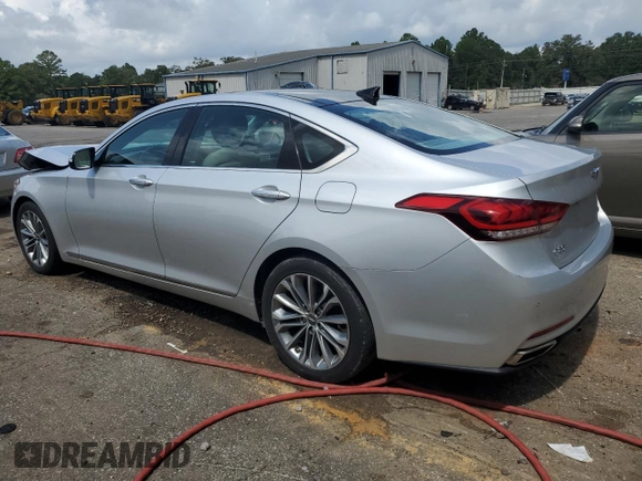 2017 Genesis G80 3.8L with VIN KMHGN4JE5HU182151, listed as a Copart auction lot 71682794 with 57,024 mi miles and Salvage Title. Bid and sale history available at carsss.com. Image 2.