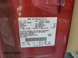 2005 Ford F-150 XLT with VIN 1FTPX12585FA35561, listed as a Copart auction lot 48434245 with 0 mi miles and Salvage Title. Bid and sale history available at carsss.com. Image 12.