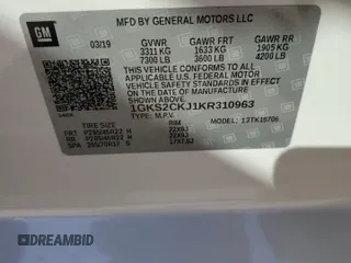2019 GMC Yukon Denali with VIN 1GKS2CKJ1KR310963, listed as a Copart auction lot 75862254 with 102,602 mi miles and Salvage Title. Bid and sale history available at carsss.com. Image 15.