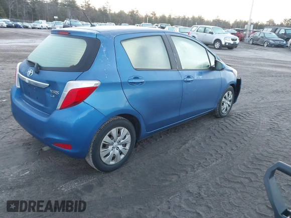 2012 Toyota Yaris L with VIN JTDKTUD37CD539286, listed as a IAAI auction lot 41219674 with 59,292 mi miles. Bid and sale history available at carsss.com. Image 4.
