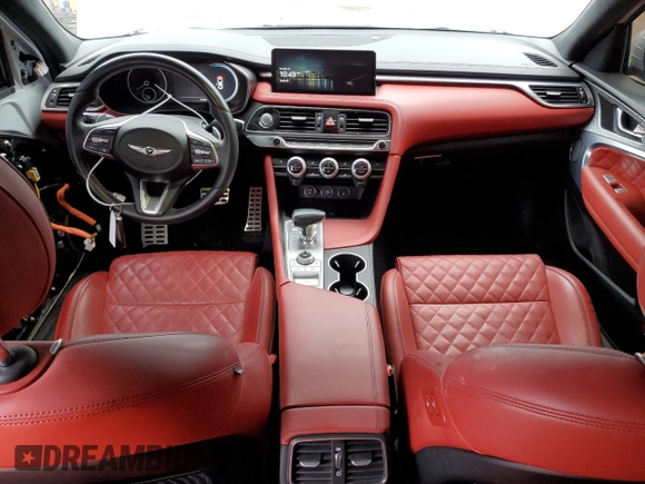 2023 Genesis G70 3.3T with VIN KMTG54TEXPU114395, listed as a Copart auction lot 81237134 with 27,207 mi miles and Salvage Title. Bid and sale history available at DreamBid. Image 8.