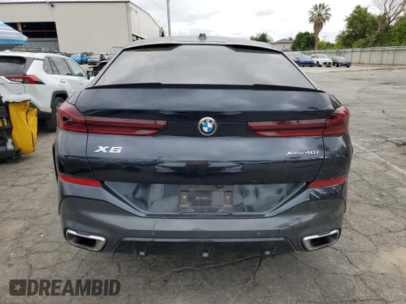 2025 BMW X6 xDrive40i with VIN 5UX33EX00S9W74119, listed as a Copart auction lot 53427535 with 20,282 mi miles and Clean Title. Bid and sale history available at carsss.com. Image 6.
