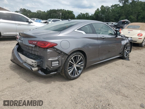 2017 Infiniti Q60 Premium with VIN JN1CV7EL7HM320126, listed as a Copart auction lot 58373345 with 97,122 mi miles and Salvage title. Bid and sale history available at DreamBid. Image 3.