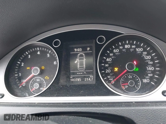 2015 Volkswagen CC Sport with VIN WVWBN7AN6FE819703, listed as a IAAI auction lot 41638624 with 103,785 mi miles and . Bid and sale history available at DreamBid. Image 7.