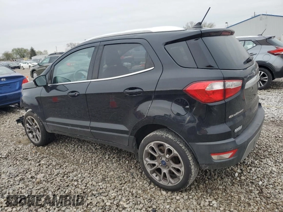 2018 Ford EcoSport Titanium z VIN MAJ6P1WL3JC191383, wystawiony jako Copart lot #51525835 z przebiegiem 97 895 mil mil oraz Szkoda całkowita • Salvage title. Historia ofert i sprzedaży dostępna na DreamBid. Obrazek 2.