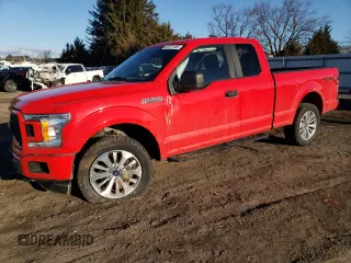 2018 Ford F-150 XL with VIN 1FTFX1EG4JFC22198, listed as a Copart auction lot 46727495 with 121,923 mi miles and Salvage Title. Bid and sale history available at carsss.com. Image 1.